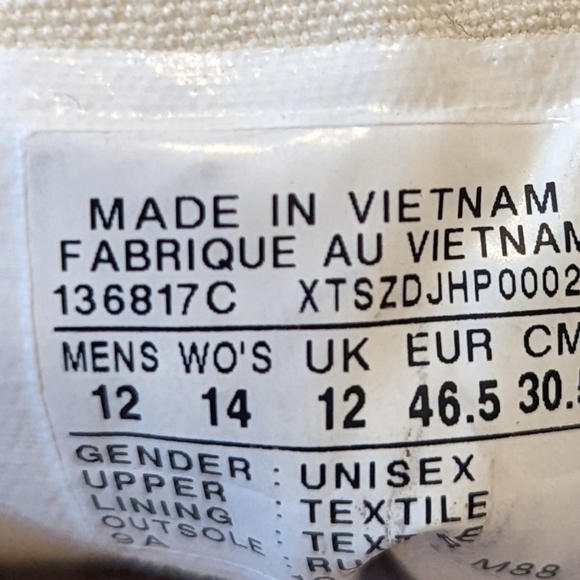 Converse Mens Chuck Taylor All Star Ox Unisex Golden Yellow sneakers Shoes Sz M - Picture 9 of 10